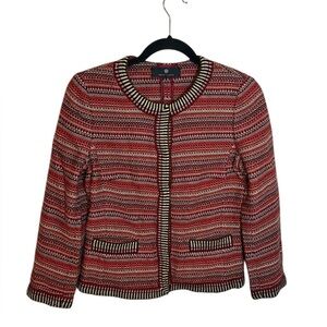 Rena Lange Multicolor Knit Tweed Jacket